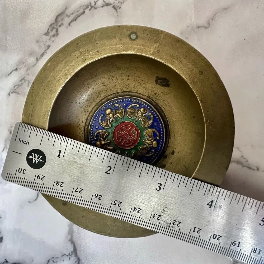 Vintage metal lacquered bowl